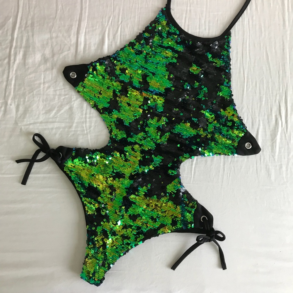 Siren - Reversible flip sequin monokini - Picture 3 of 4